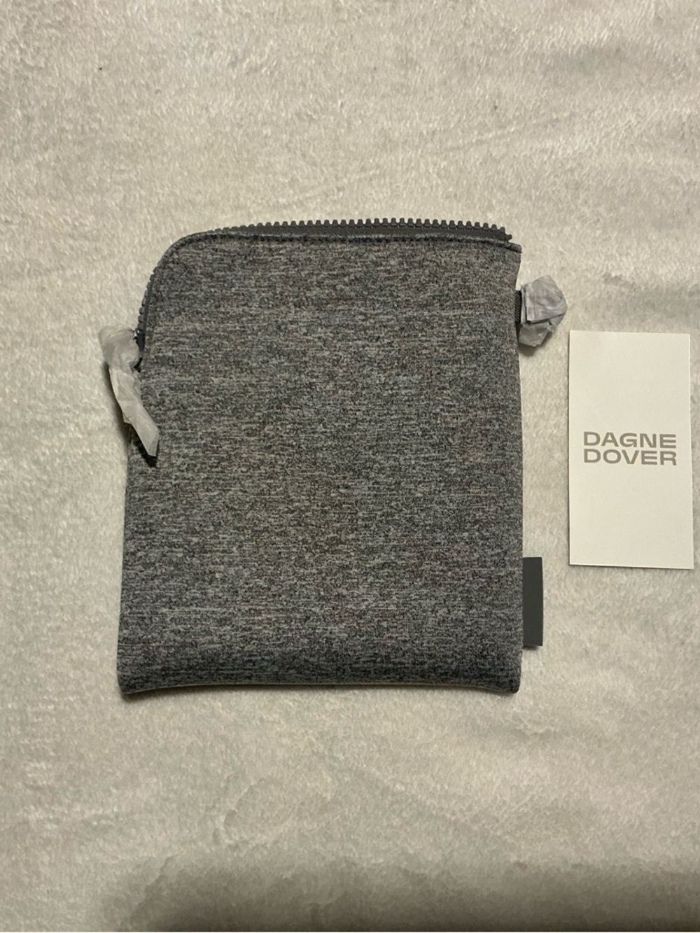 Dagne Dover Heather Gray Zip Pouch Toiletry Organizer